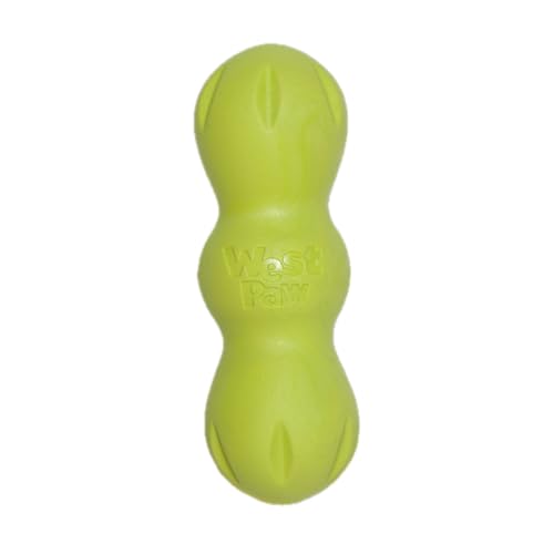 West Paw Zogoflex Rumpus Dog Chew Toy, Small 5.25", Granny Smith – Floatable, Tough, Dishwasher-Safe