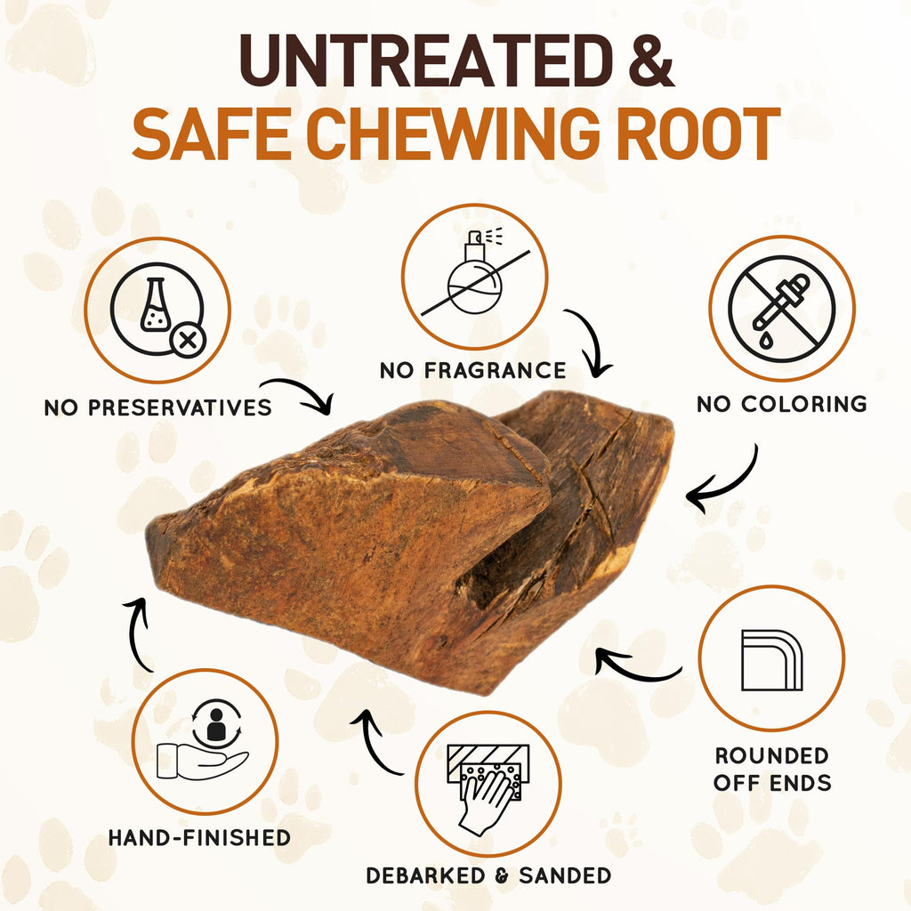 Wildfang Medium Briar Wood Chewing Root for Dogs 33-55 lbs – Natural Heather Root Chew Toy
