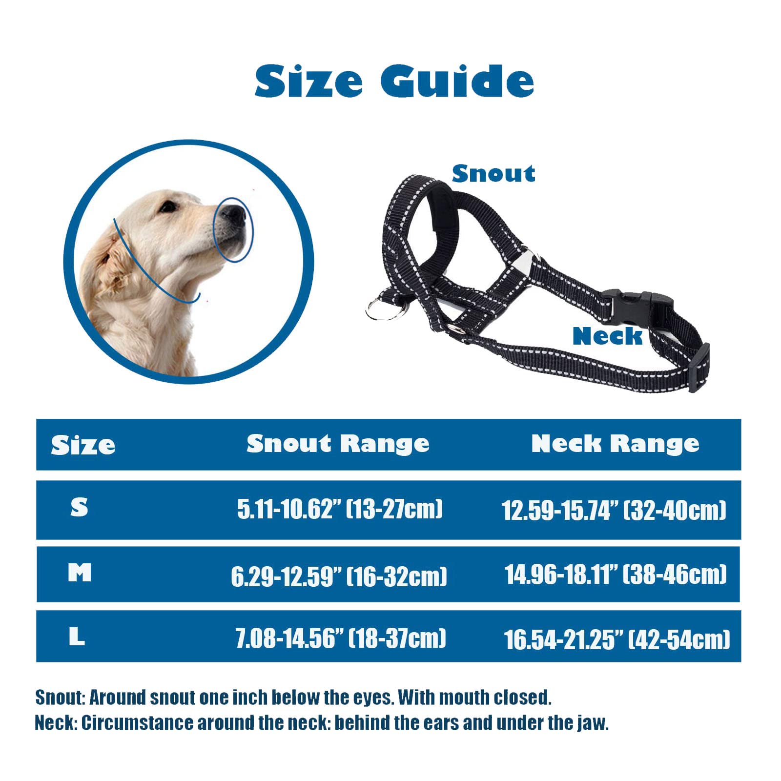 wintchuk Reflective Dog Head Collar Size L Green – Anti-Pull for Small, Medium & Large Dogs