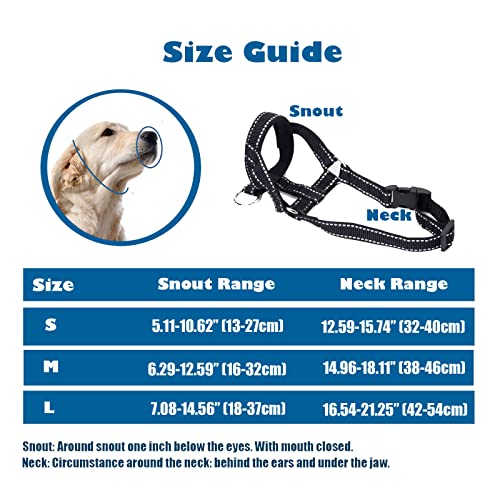 wintchuk Reflective Dog Head Collar Size L Green – Anti-Pull for Small, Medium & Large Dogs