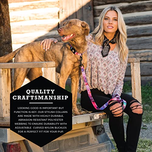 Wolfgang Heavy Duty Adjustable Dog Collar - Daydream Print, Medium (800+ lb Pull Strength)