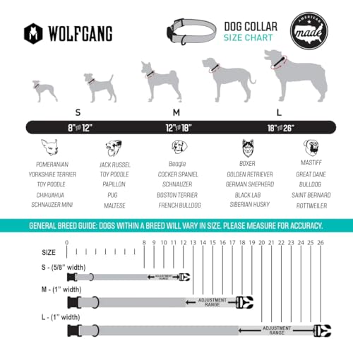 Wolfgang Heavy Duty Adjustable Dog Collar - DigitalDog Print, Medium - Quick Release Nylon Buckle