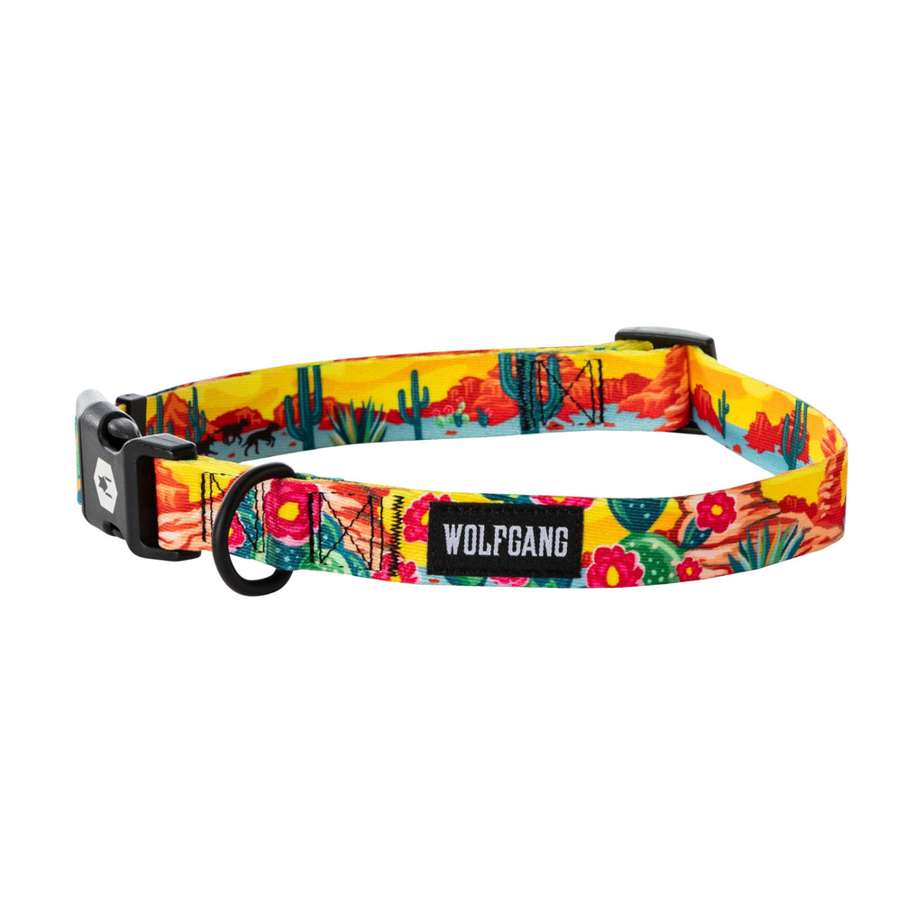 Wolfgang Heavy Duty Adjustable Dog Collar - PackLeader Print - Medium - 800 lb Pull Strength