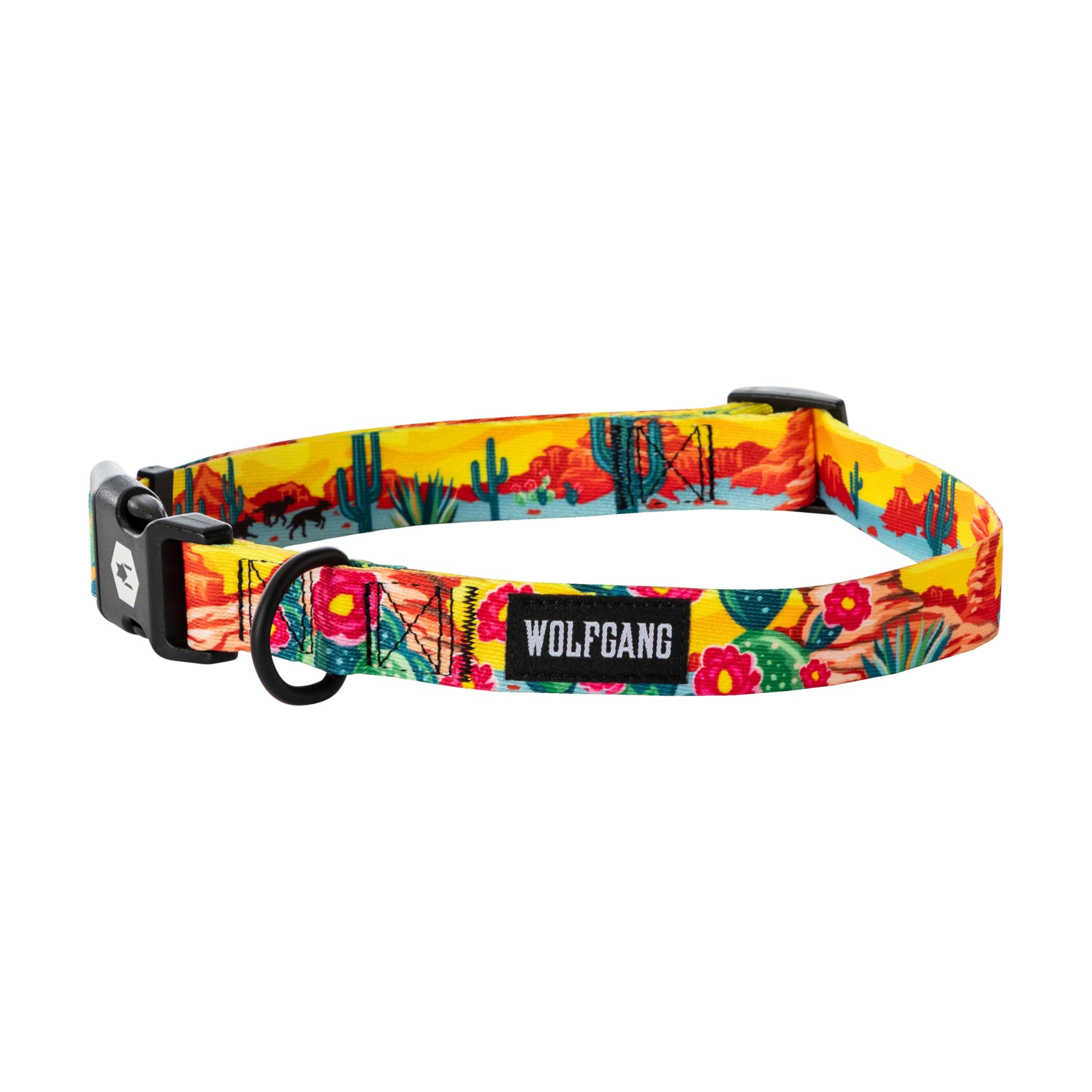 Wolfgang Heavy Duty Adjustable Dog Collar - PackLeader Print - Medium - 800 lb Pull Strength