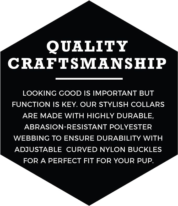 Wolfgang Heavy Duty Adjustable Dog Collar - PackLeader Print - Medium - 800 lb Pull Strength