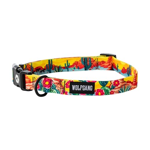 Wolfgang Heavy Duty Adjustable Dog Collar - PackLeader Print - Medium - 800 lb Pull Strength