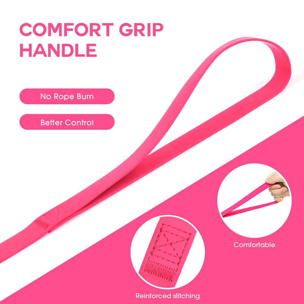 Wolfone 20ft Pink Long Leash – Waterproof Training Leash for Recall, Swimming, Camping & Beach