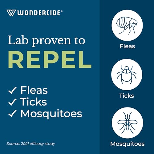 Wondercide Flea & Tick Spot On for Medium Dogs (20–35 lbs) – 3-Month Supply of Peppermint-Scented, Plant-Based Topical Drops