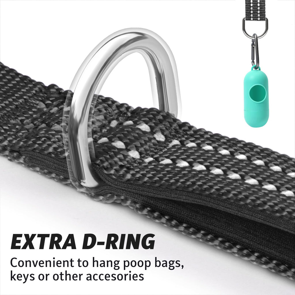 XiaZ 100-Foot Dog Training Leash – Heavy Duty Nylon with Padded Handle, Reflective Strips & 550 LBS Bearing
