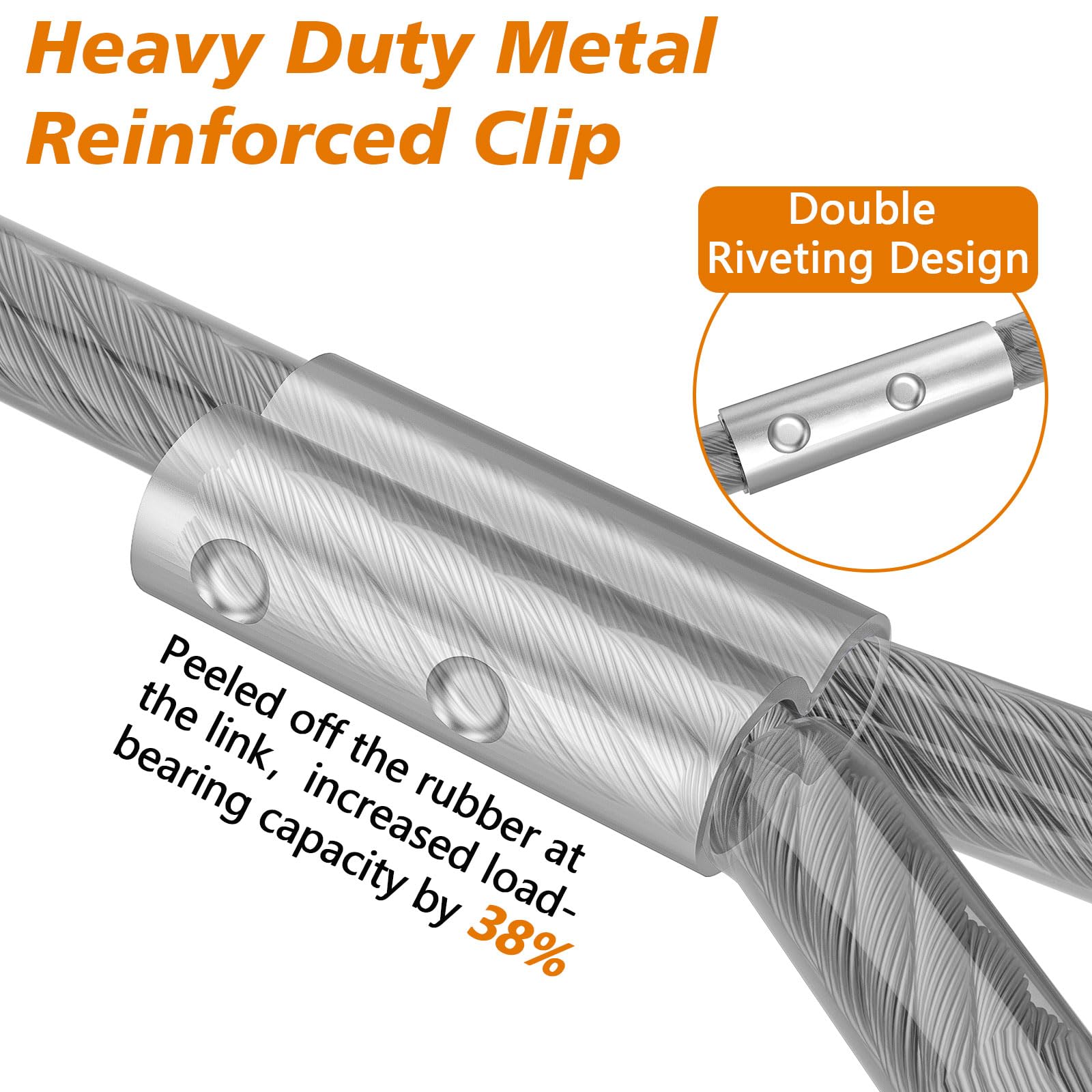 XiaZ 30ft Heavy Duty Dog Tie Out Cable – Stainless Steel Tether with Lockable Clips for Yard Use (For Dogs Up to 60 lbs)