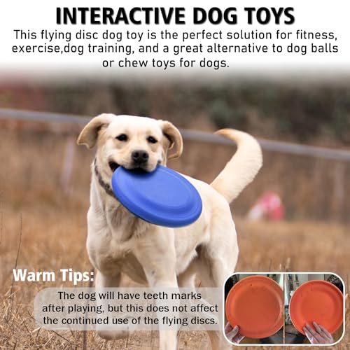 XIGOU Dog Flying Disc 2-Pack – Durable 9.25" EVA Fetch Toy for Medium Large Dogs