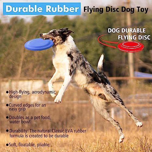 XIGOU Dog Flying Disc 2-Pack – Durable 9.25" EVA Fetch Toy for Medium Large Dogs