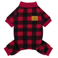 XPUDAC Small Dog Christmas Pajamas – Plaid Fleece Sweater for Tiny Breeds (Chest 13-14.9")