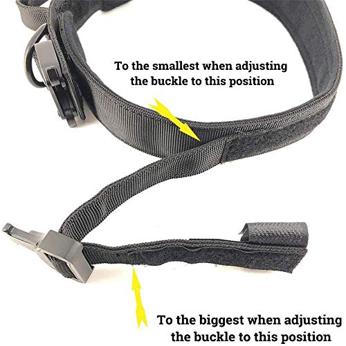Xqpetlihai Tactical Dog Collar: Adjustable Military Nylon Collar with Control Handle & Heavy Duty Metal Buckle for Medium & Large Dogs (Green, XL)