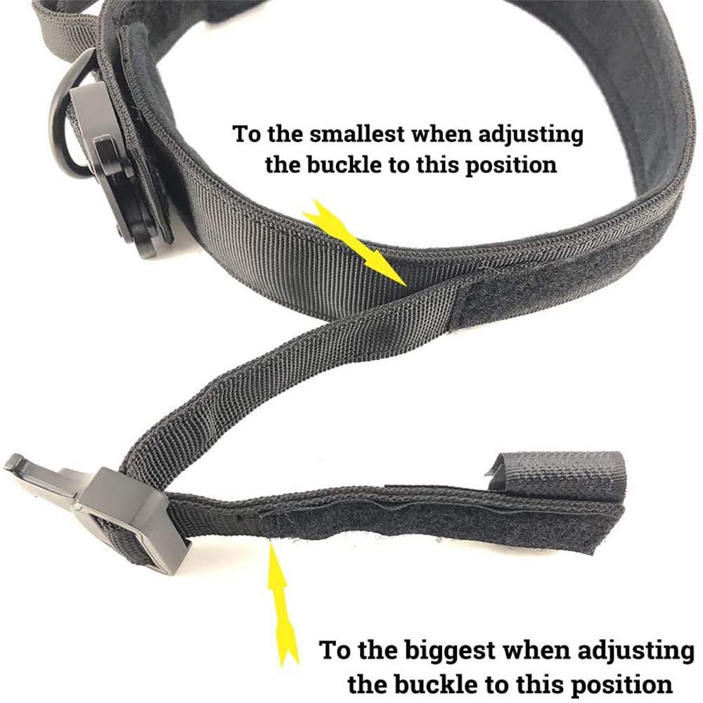 Xqpetlihai Tactical Dog Collar: Adjustable Military Nylon Collar with Control Handle & Heavy Duty Metal Buckle for Medium & Large Dogs (Green, XL)