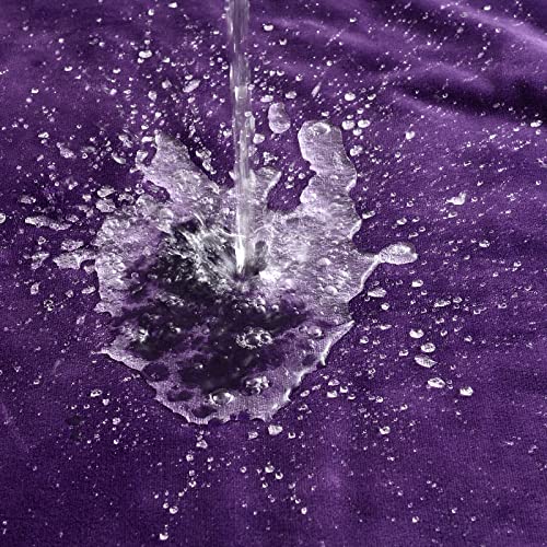 Yaning Waterproof Pet Blanket - Dark Purple 30x40 inches, Reversible Sherpa Flannel for Dogs Cats