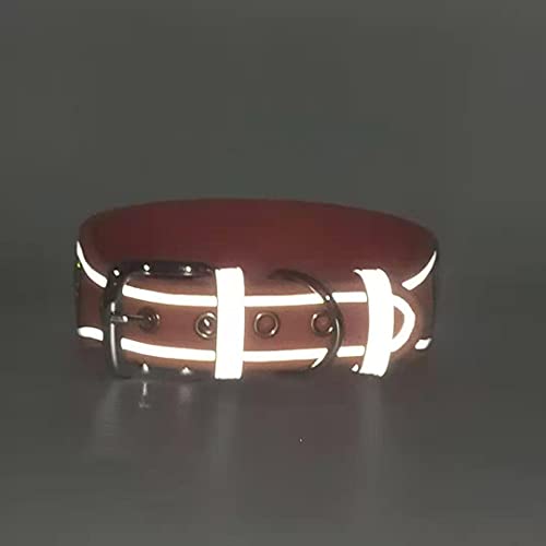 Yellow Rhinestone Dog Collar – Adjustable Suede with Reflective Edging for Medium to Large Dogs