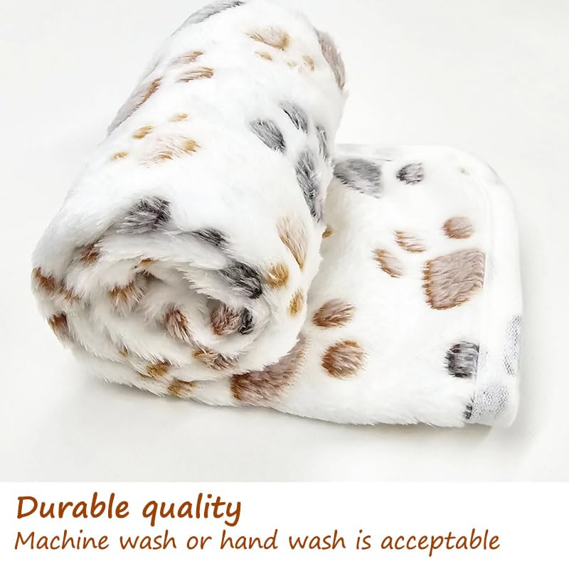 Yintrest 3-Pack Large Flannel Pet Blankets 41x31" Soft Throw for Dogs Cats - Beige Grey Navy