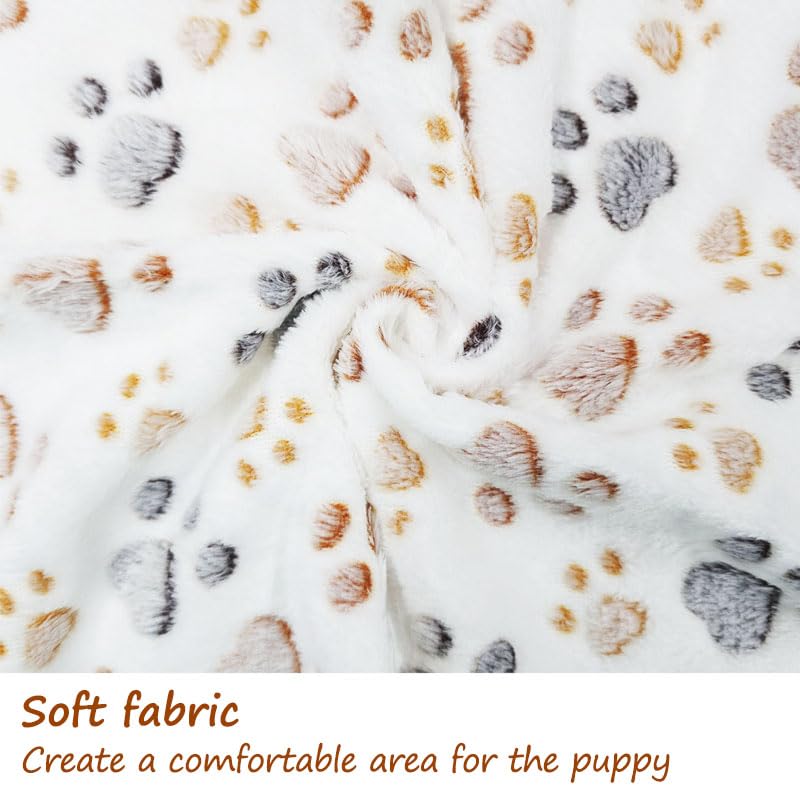 Yintrest 3-Pack Large Flannel Pet Blankets 41x31" Soft Throw for Dogs Cats - Beige Grey Navy