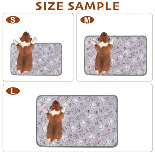 Yintrest 3-Pack Large Flannel Pet Blankets 41x31" Soft Throw for Dogs Cats - Beige Grey Navy