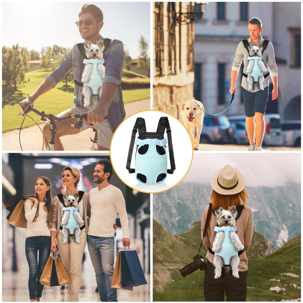 YUDODO Front Dog Carrier Backpack for Small Dogs, Cats, and Rabbits – Hands-Free Travel, B-Sky Medium
