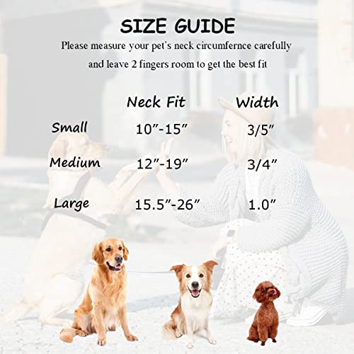 YUDOTE Corduroy Dog Collar – Adjustable Metal Buckle, Heavy Duty, Rosy Pink, Medium (12-19 inch)