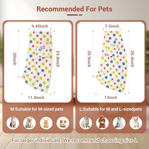 Yunpawpet Hands-Free Pet Sling for Small Pets - Ultra-Soft Polar Fleece Carrier for Cats and Dogs up to 14 lbs, Machine Washable, Daisy Large