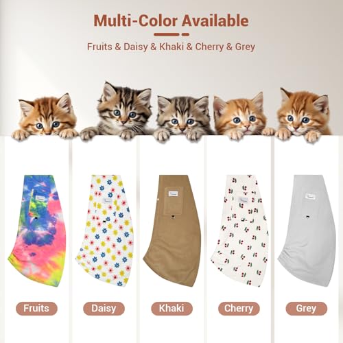 Yunpawpet Hands-Free Pet Sling for Small Pets - Ultra-Soft Polar Fleece Carrier for Cats and Dogs up to 14 lbs, Machine Washable, Daisy Large