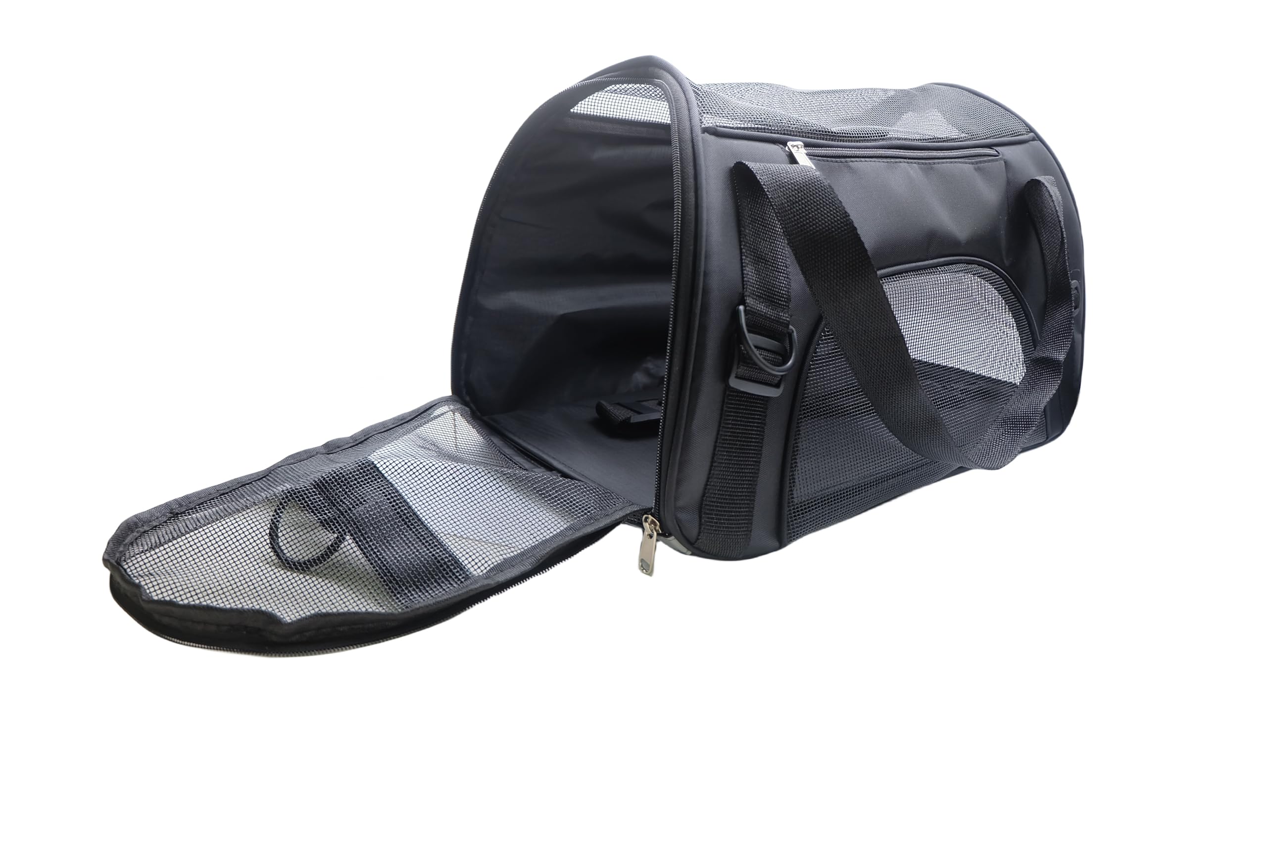 ZaneSun Medium-Black Soft-Sided Cat Carrier - Airline Approved, Lightweight, Foldable