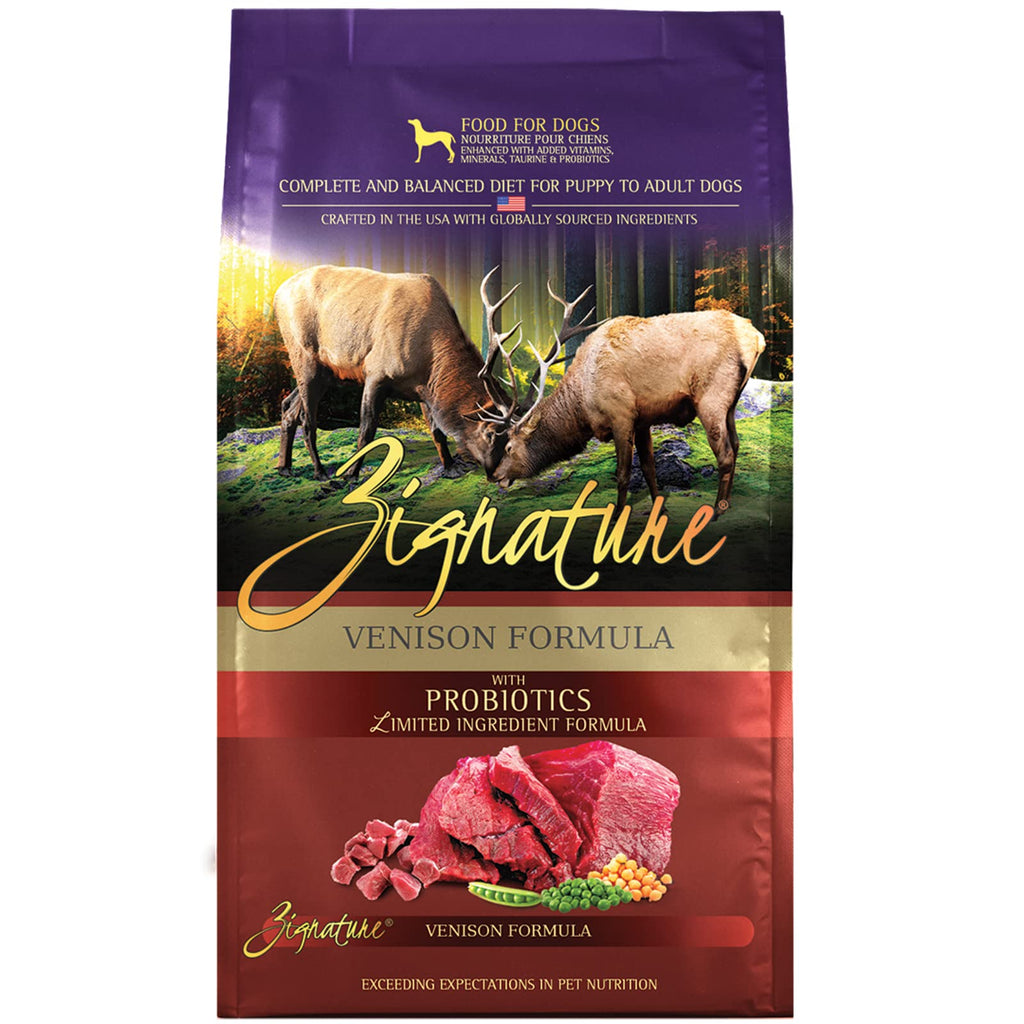 Zignature Venison Limited Ingredient Dry Dog Food – 4lb Bag