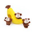 ZippyPaws Burrow Interactive Dog Toy - Hide & Seek Plush with Squeaky Monkeys, Boredom Buster for Small & Medium Dogs
