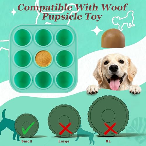 Zorazio Silicone Dog Treat Mold – 9 Cavities with Lid for Woof Pupsicle, Green